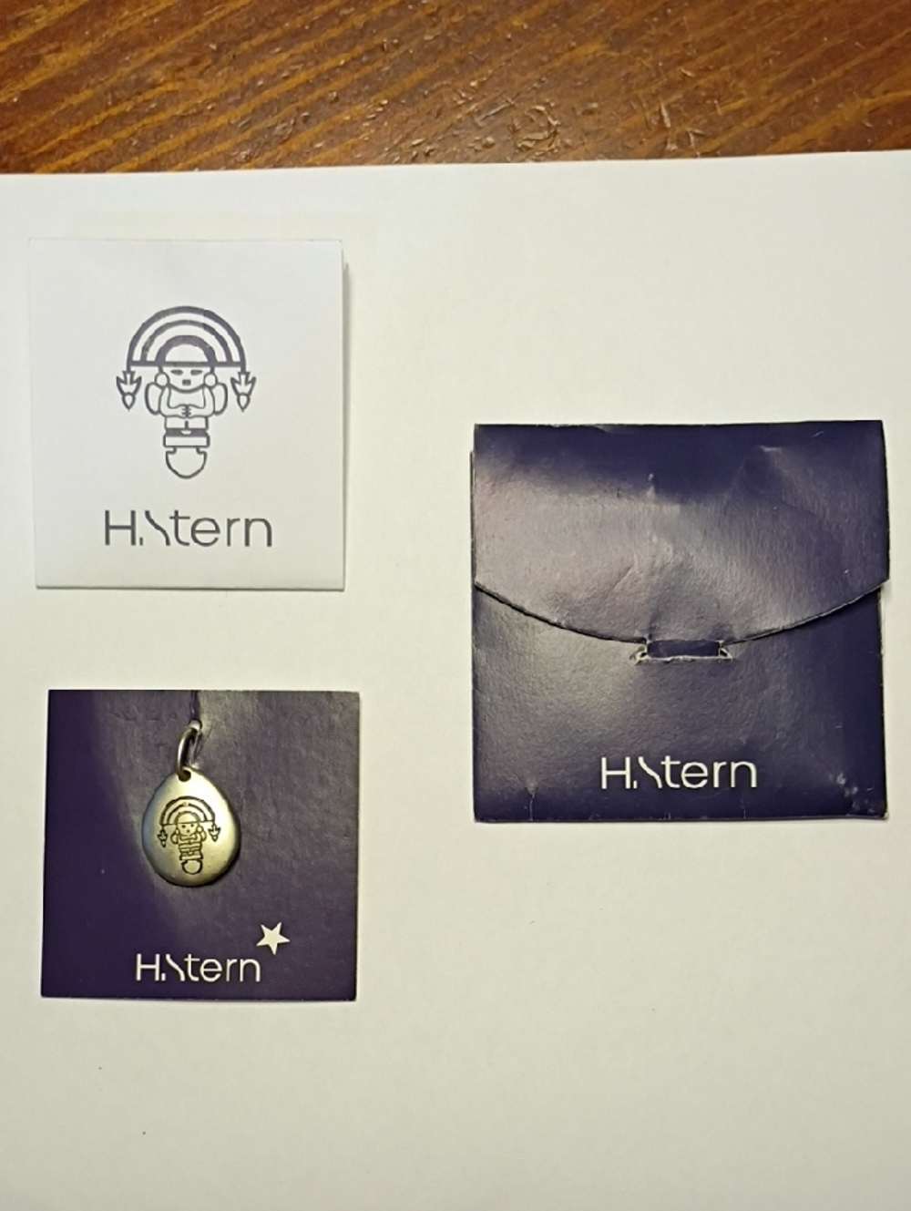 H.Stern Silver  Pewter Charm with Branded Packaging - Purple